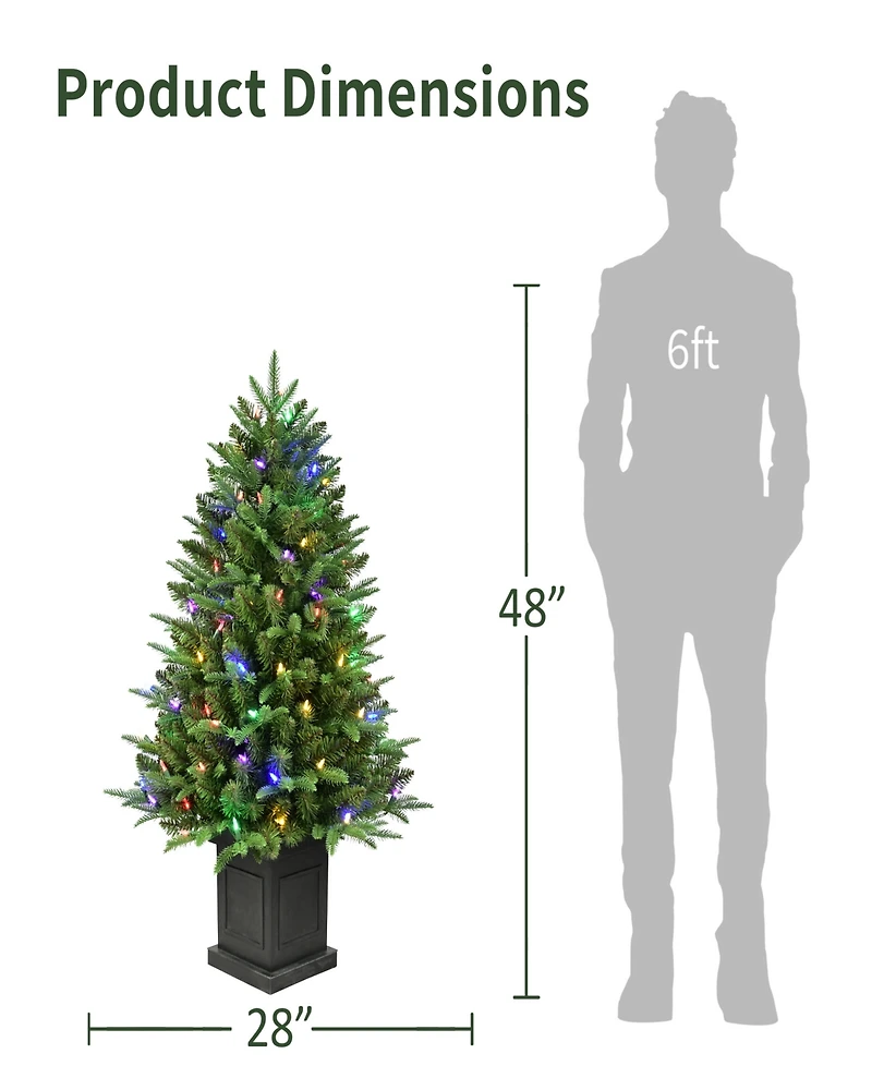 Puleo International 40" Pre-Lit Fraser Fir Potted Tree