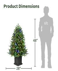 Puleo International 40" Pre-Lit Fraser Fir Potted Tree