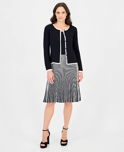 Robbie Bee Women's Long-Sleeve A-Line Dress