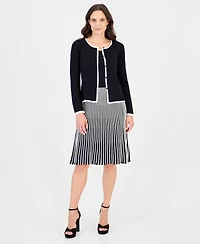 Robbie Bee Women's Long-Sleeve A-Line Dress