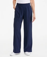 Style & Co Women's High-Rise Pull-On Wide-Leg Drapey Pants, Macy's Exclusive