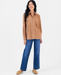 Style & Co Women's Cotton Corduroy Overshirt, Created for Macy's