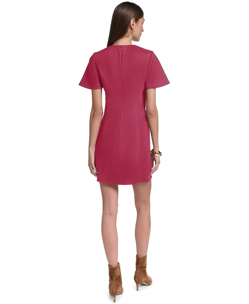 Halston Women's Crew Neck Shift Dress