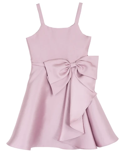 Rare Editions Girls' 7-16 Solid Mikado Cascade Dress