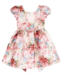 Rare Editions Girls' 4T-6X Printed Mikado Dress