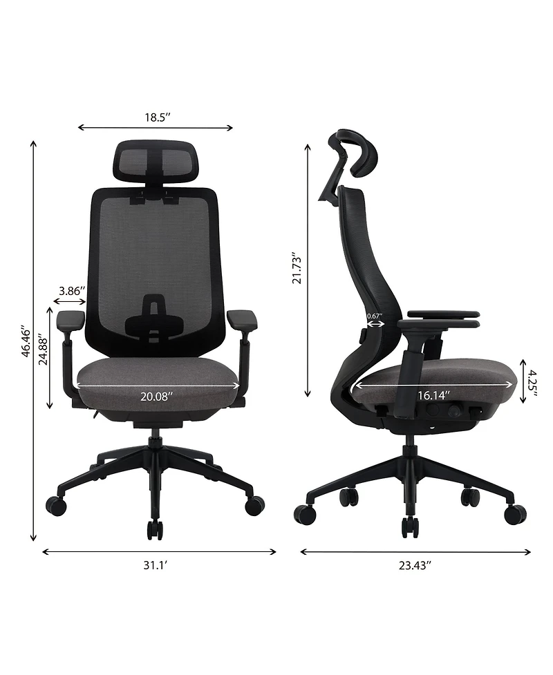 Atlas Ergonomic Mesh Back Office Chair with Slide Seat