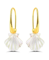 Macy's Genuine Imitation Pearl Clamshell Shape Drop on Hardwire Fishhook Closure Earrings