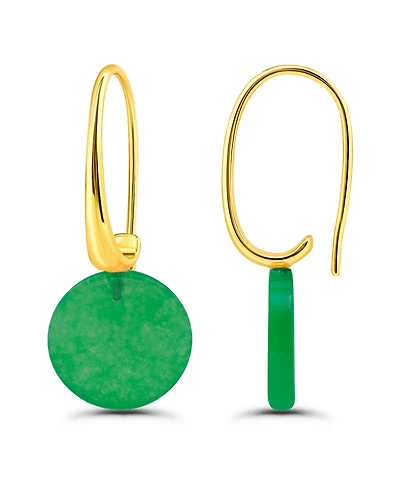 Macy's Genuine Howlite Chrysocolla Tear Drop on Hardwire Fishhook Closure Earrings