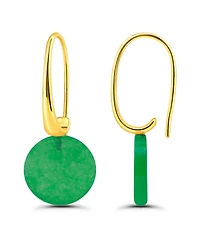 Macy's Genuine Howlite Chrysocolla Tear Drop on Hardwire Fishhook Closure Earrings