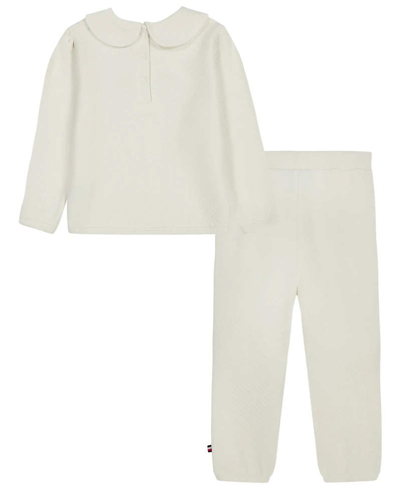 Tommy Hilfiger Baby Girls' Long-Sleeve Top and Pants, 2-Piece Set