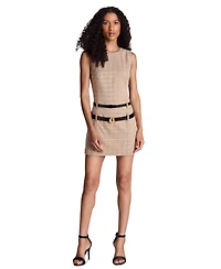 Kenneth Cole Women's Crewneck Double Belted Mini Dress