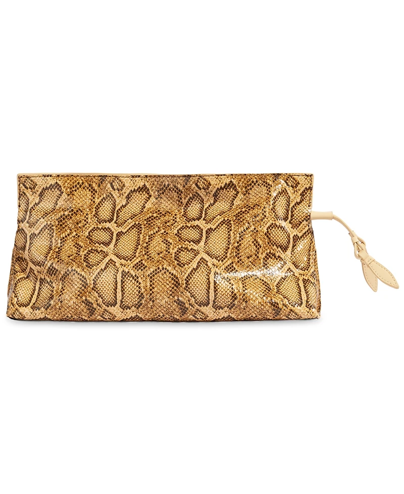 Sam Edelman Poppy Oversized Medium Leather Clutch Handbag
