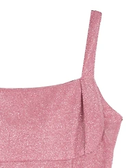 Rare Editions Girls' 7-16 Sherri Shine Tie Back Skater Sleeveless Dress