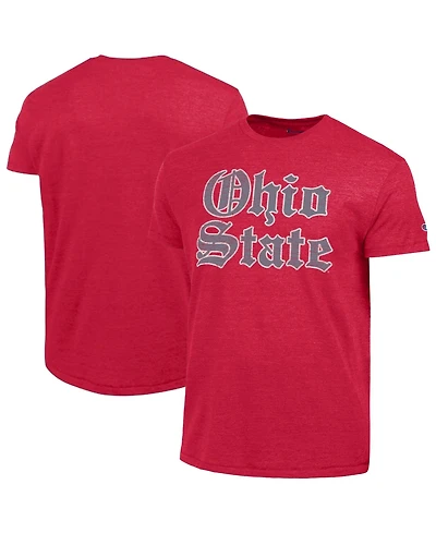 Champion Men's Scarlet Ohio State Buckeyes Triumph Tri-Blend T-Shirt