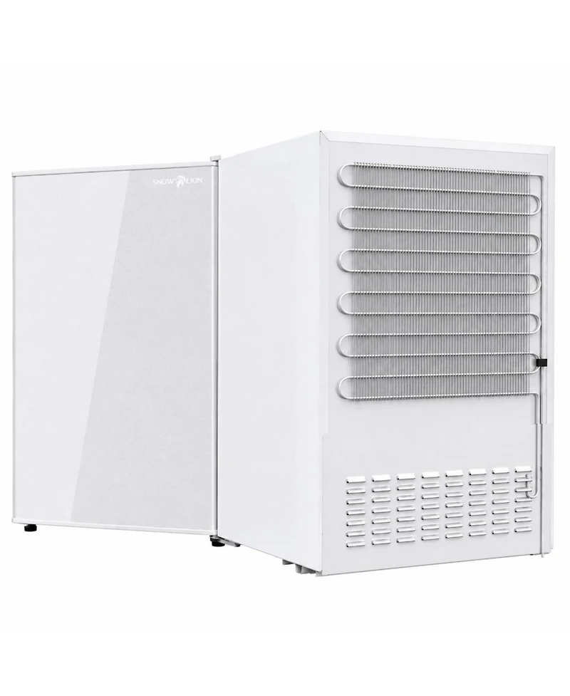 SnowLion 4.3 Cu. Ft. Freestanding Mini Fridge, 122L Compact Refrigerator with Solid Door, Adjustable Thermostat, Reversible Door, White