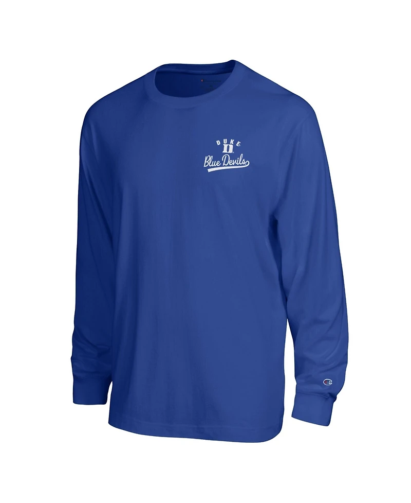 Champion Men's Royal Duke Blue Devils Laminated All-Star Long Sleeve T-Shirt