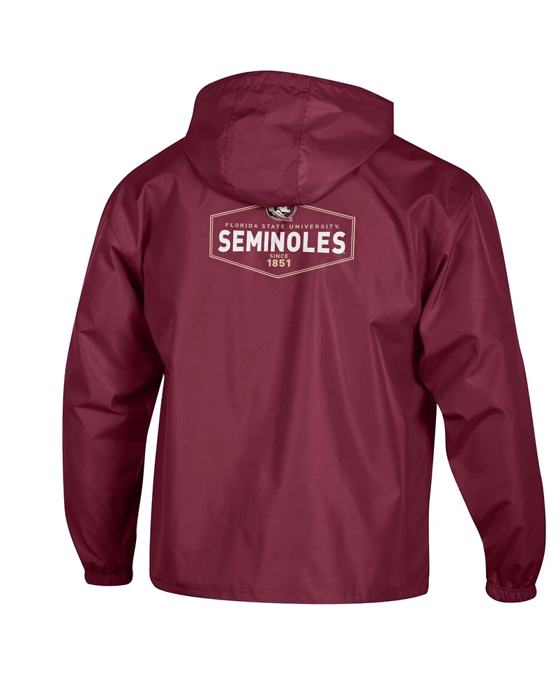 Champion Men's Garnet Florida State Seminoles Delay Packable Half-Zip Hoodie