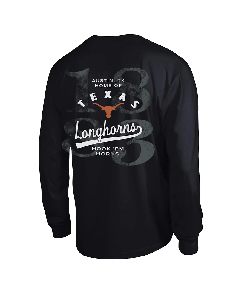 Champion Men's Black Texas Longhorns Laminated All-Star Long Sleeve T-Shirt
