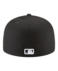 New Era Men's Black Los Angeles Dodgers Blue Heaven On Earth Marquee Patch 59FIFTY Fitted Hat