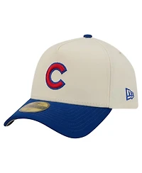 New Era Men's Cream Chicago Cubs Chrome A-Frame 59FORTY Fitted Hat