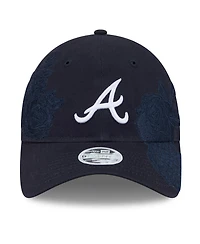New Era Women's Navy Atlanta Braves Roses 9TWENTY Adjustable Hat