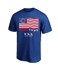 Fanatics Men's Royal Chicago Cubs Usa 1776-2026 Big & Tall T-Shirt