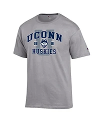 Champion Men's Heather Gray UConn Huskies Varsity T-Shirt