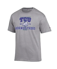 Champion Men's Heather Gray Tcu Horned Frogs Varsity T-Shirt