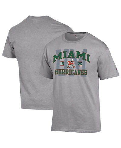 Champion Men's Heather Gray Miami Hurricanes Varsity T-Shirt