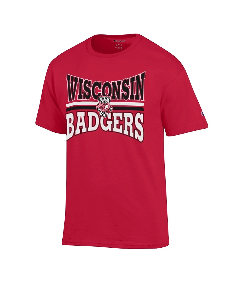 Champion Men's Red Wisconsin Badgers Team Zoom T-Shirt