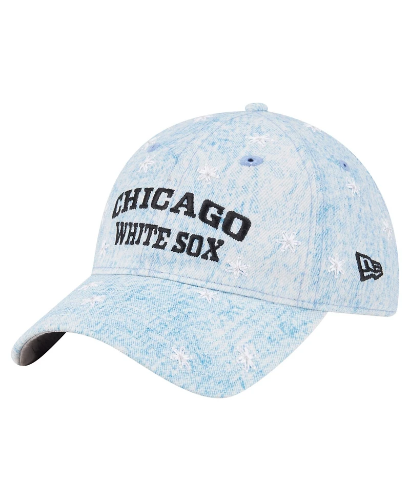 New Era Women's Light Blue Chicago White Sox Daisy All Over 9TWENTY Adjustable Hat