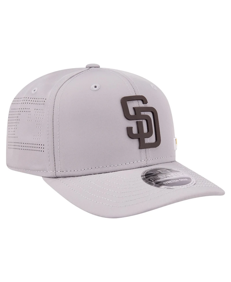 New Era Men's Gray San Diego Padres Laser Perforated 9SEVENTY Adjustable Hat