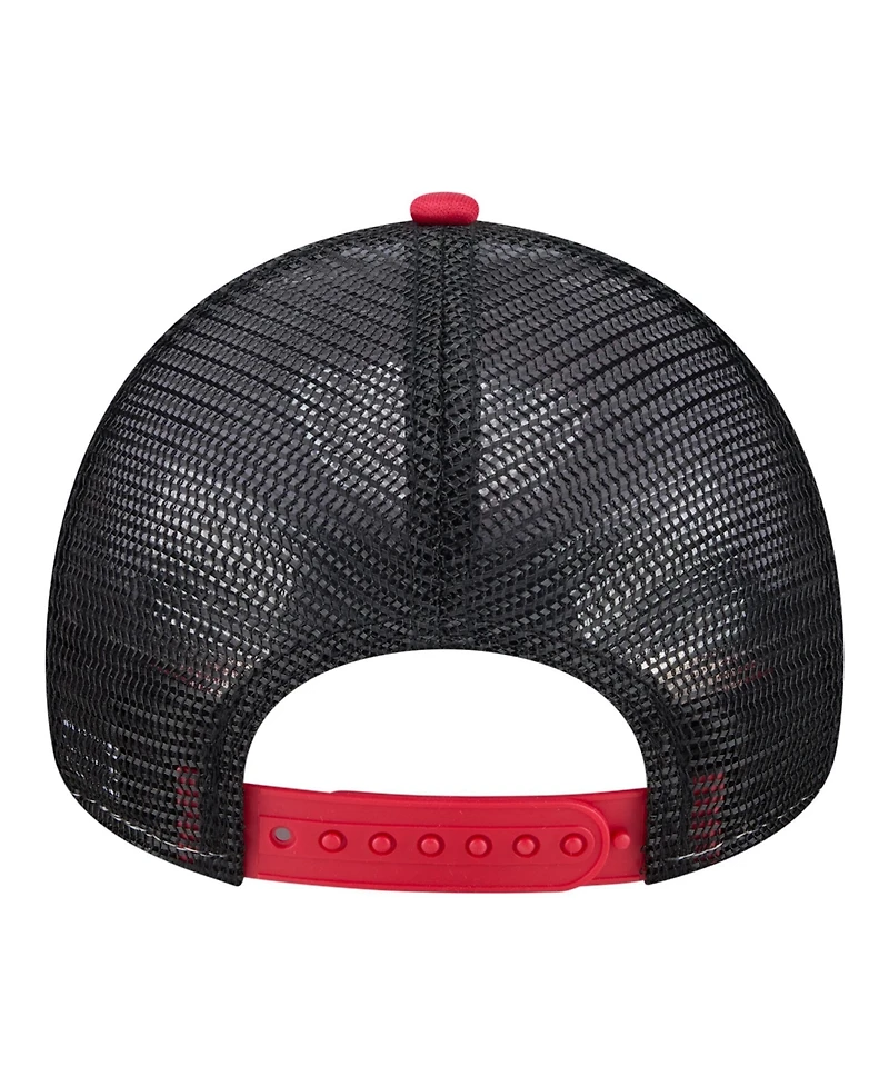 New Era Big Boys and Girls White, Red Cincinnati Reds Food A-Frame 9FORTY Trucker Adjustable Hat