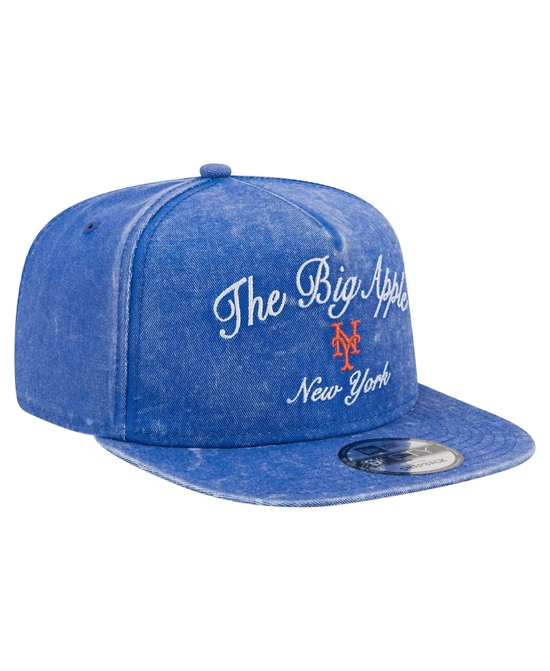 New Era Men's Royal New York Mets City Slogan A-Frame 9FIFTY Snapback Hat