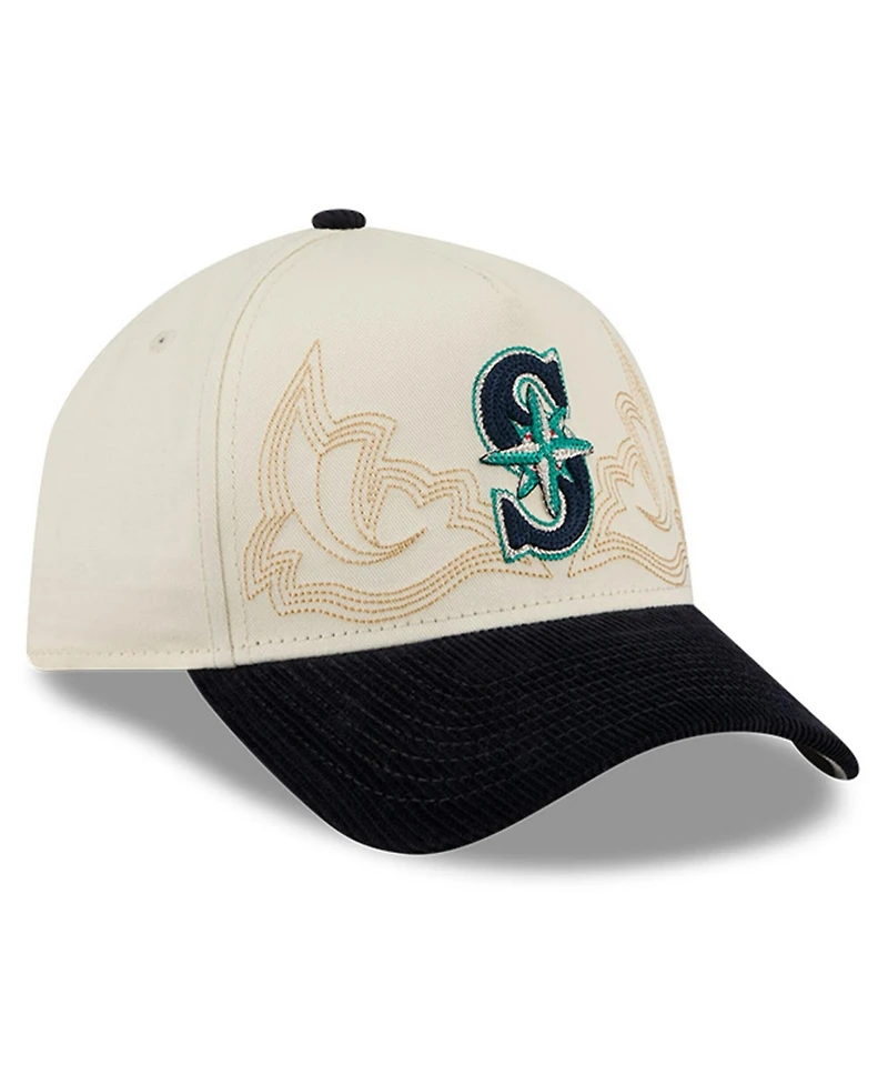 New Era Men's Stone Seattle Mariners Western Stitch 9FORTY A-Frame Adjustable Hat