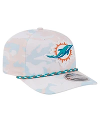 New Era Men's White Miami Dolphins Camo Rope 9SEVENTY Adjustable Hat