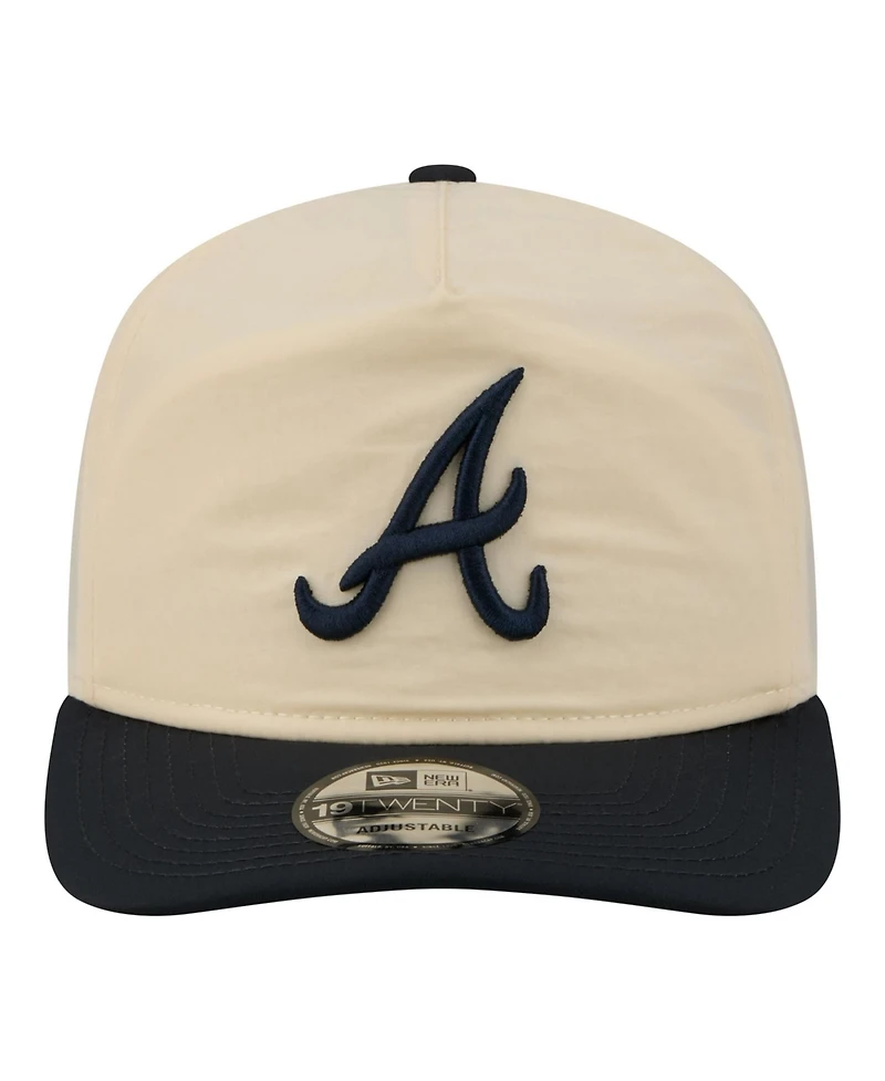 New Era Men's Cream, Navy Atlanta Braves Everyday 19TWENTY Adjustable Hat