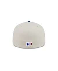 New Era Men's Cream, Royal Chicago Cubs Bullpen Cart 59FIFTY Fitted Hat
