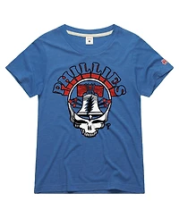 Homage Women's x Grateful Dead Royal Philadelphia Phillies Americana Tri-Blend T-Shirt