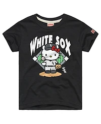 Homage Big Boys and Girls Charcoal Chicago White Sox Hello Kitty x Mlb Tri-Blend T-Shirt