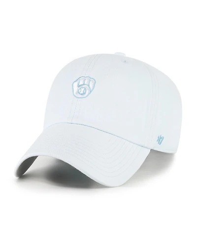 47 Brand Men's and Women's Light Milwaukee Brewers Pastel Clean Up Adjustable Hat
