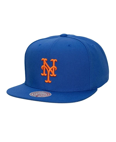 Mitchell & Ness Men's Royal New York Mets Side Logo Snapback Hat
