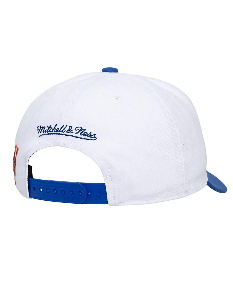 Mitchell & Ness Men's and Women's White, Royal New York Mets Xl Script Pro Crown Adjustable Hat