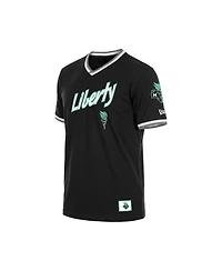 New Era Men's and Women's Black York Liberty Sport Classics Capsule V-Neck Fashion Jersey