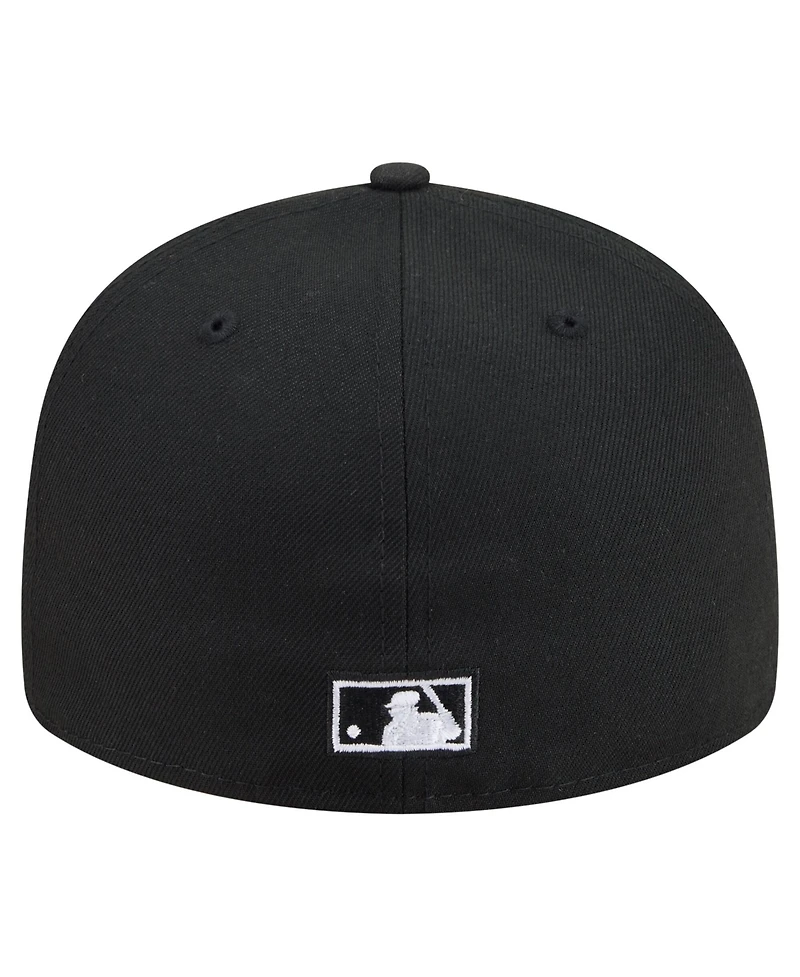 New Era Men's Black Texas Rangers Americana Bald Eagle Pre-Curved 59FIFTY Fitted Hat