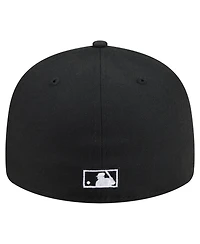New Era Men's Black Texas Rangers Americana Bald Eagle Pre-Curved 59FIFTY Fitted Hat