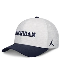 Jordan Men's and Women's White, Navy Michigan Wolverines Primetime Rise Adjustable Hat