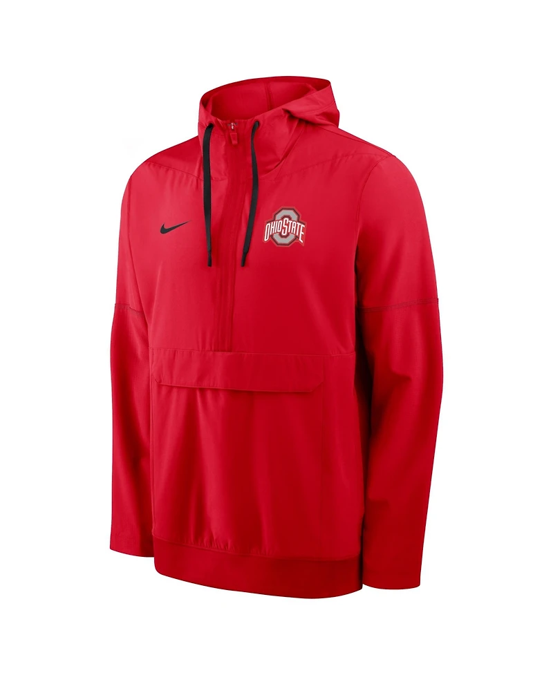 Nike Men's Black Ohio State Buckeyes 2026 Sideline Anorak Half-Zip Hoodie