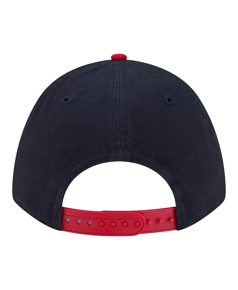 New Era Men's Navy, Red Cleveland Guardians Team Loyal 9FORTY M-Crown Adjustable Hat