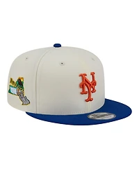 New Era Men's Cream, Royal New York Mets Localized 9FIFTY Snapback Hat
